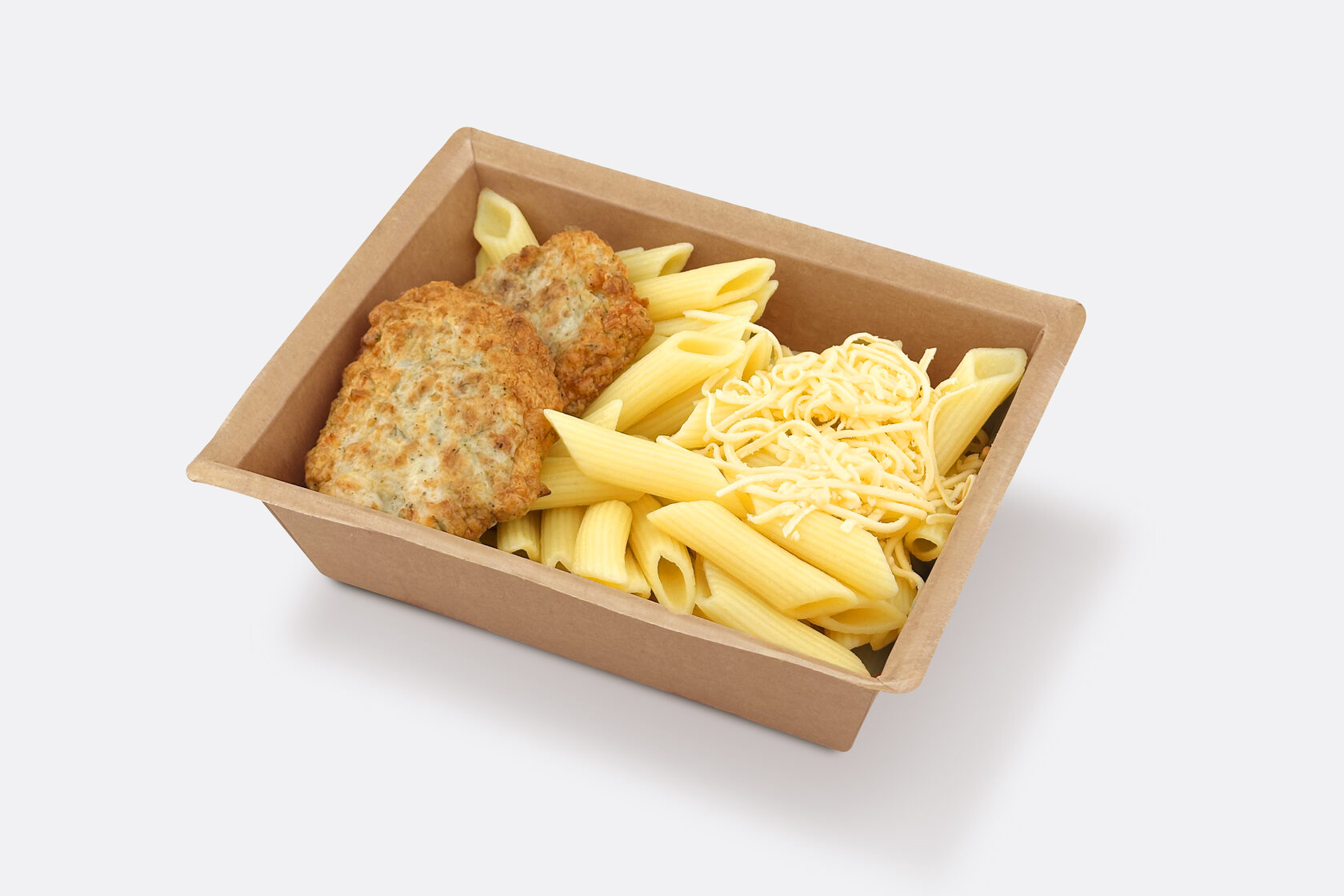 Котлеты рубленые куриные с пастой